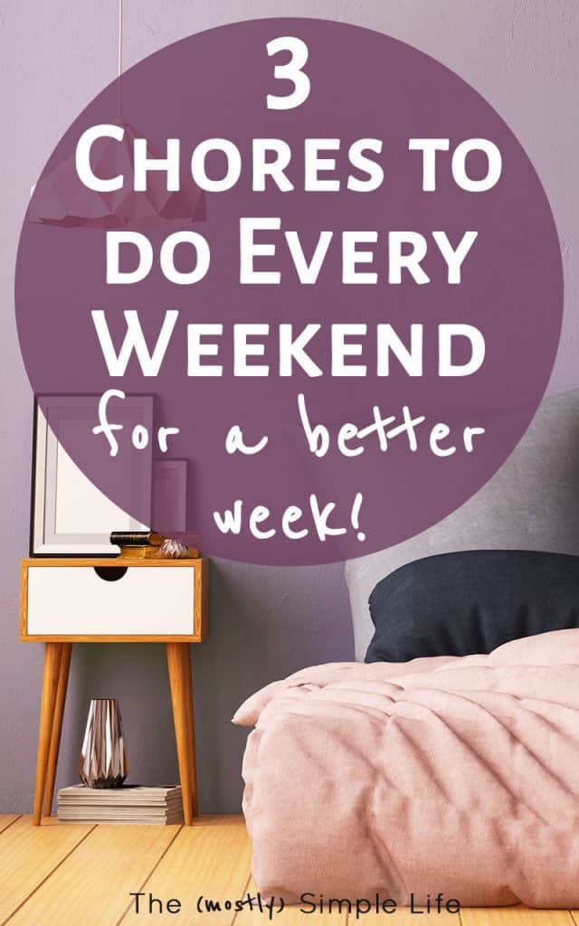 Weekend Chores | This is a great list of house chores. I have a much more productive and relaxing week when I get these done by Sunday night. 