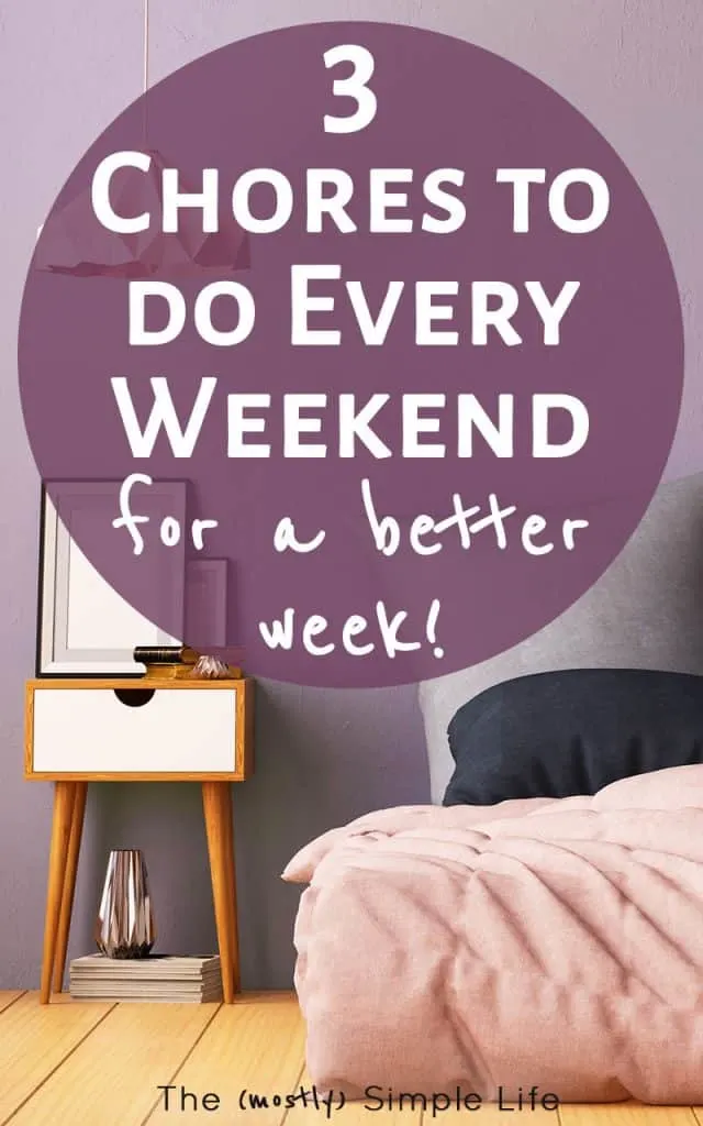 Weekend Chores | This is a great list of house chores. I have a much more productive and relaxing week when I get these done by Sunday night.