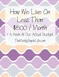 Live On Less Than $1500 A Month