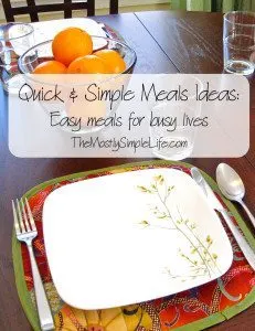 quick and simple meal ideas