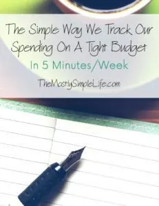track our spending on a tight budget