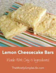 Lemon Cheesecake Bars