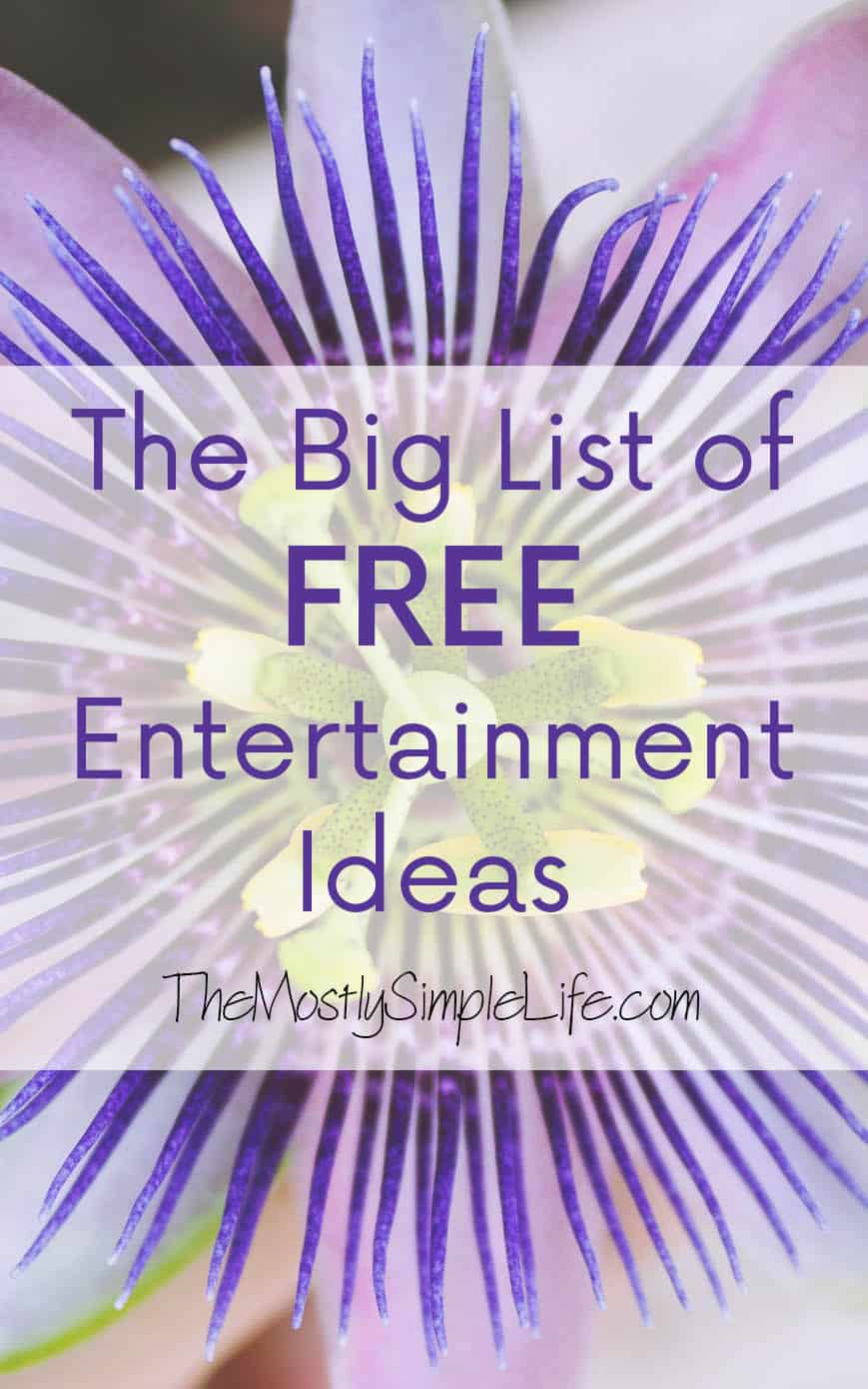 The Big List of Free Entertainment Ideas The (mostly) Simple Life