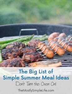 Simple Summer Meal Ideas