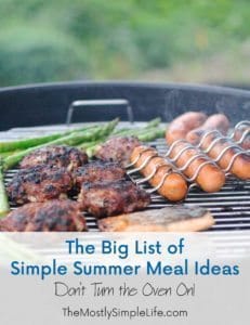 Simple Summer Meal Ideas