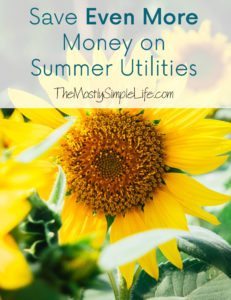 save money on summer utilities