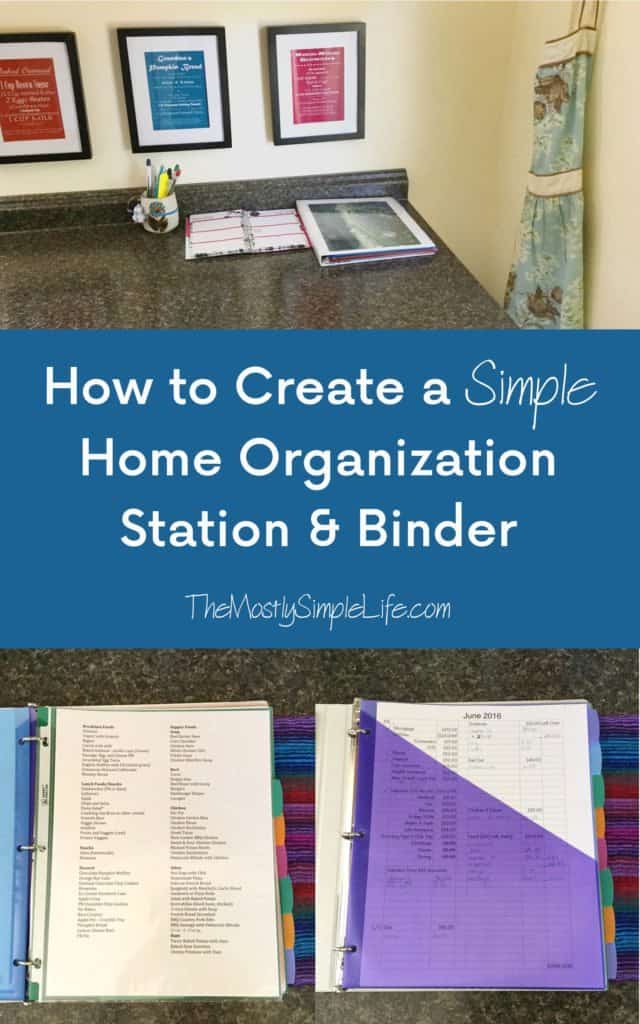 simple home organization station