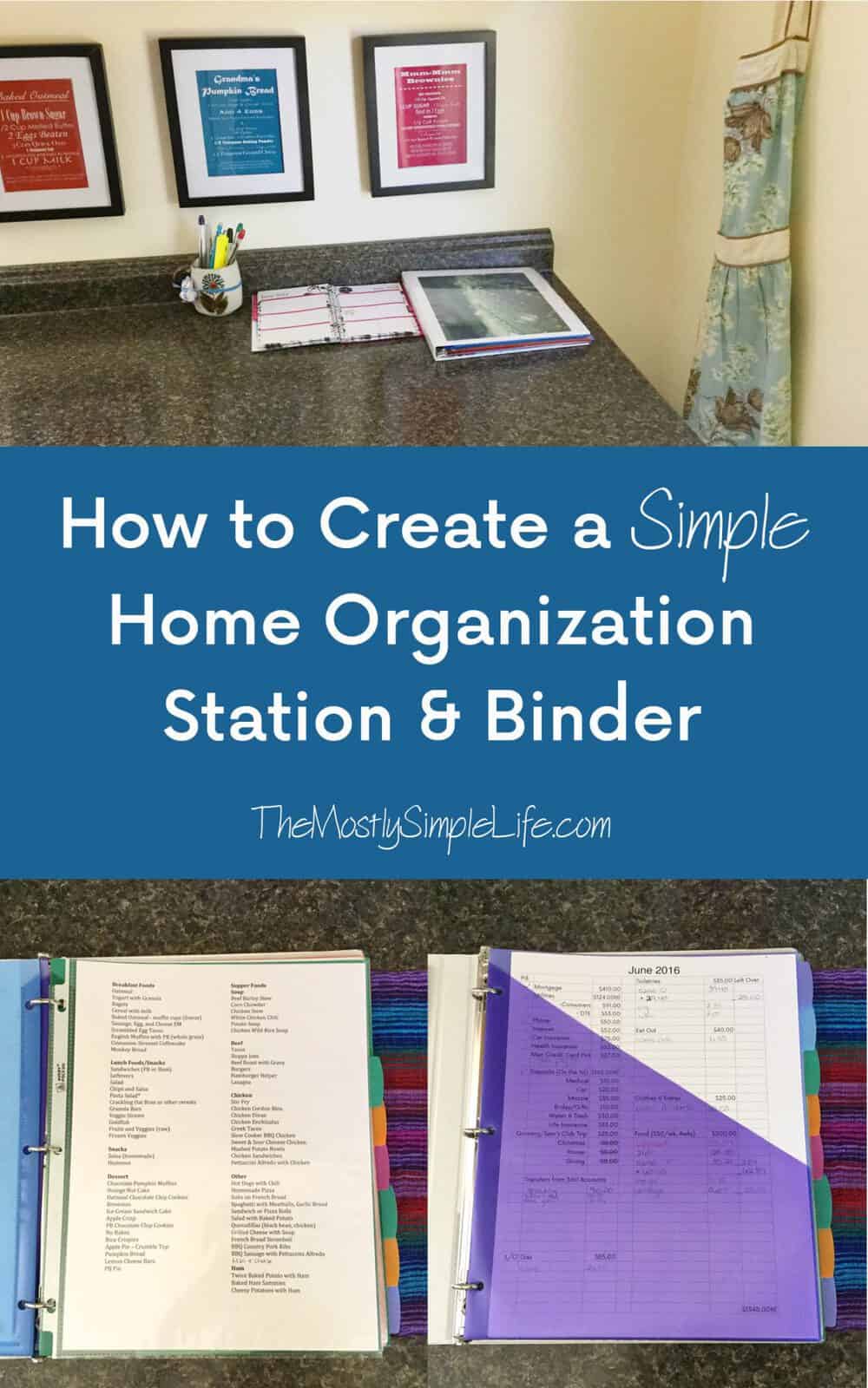 Home Binder Organization Ideas