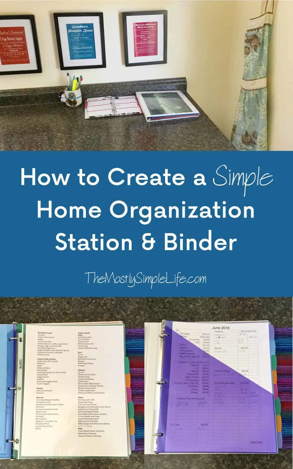 Creating a Simple Home Organization Station & Binder [With Pictures]