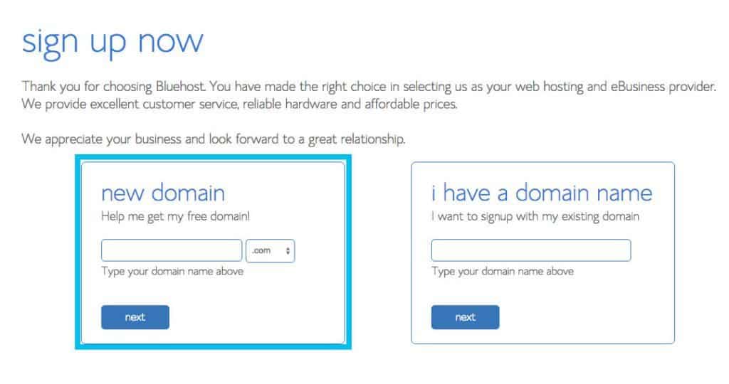 bluehost tutorial domain
