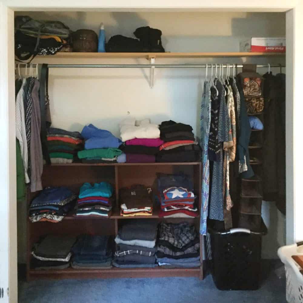 closet decluttered