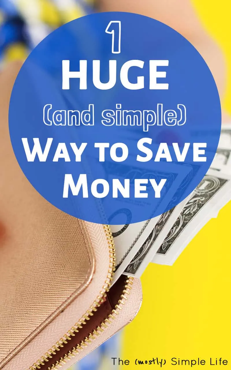 1 HUGE (and simple) Way to Save Money