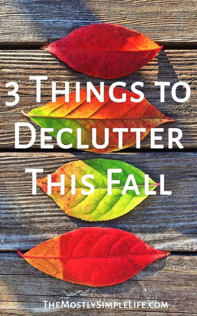 3 Things to Declutter This Fall | Keep your home organized | Purge what you don't need this fall | Pin now and save for later...