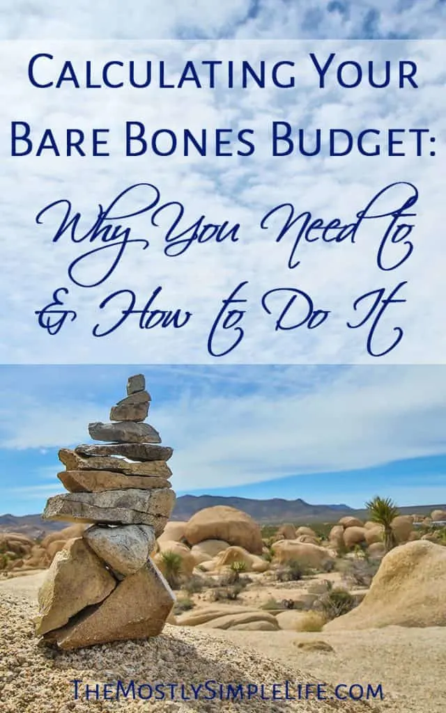 Calculating Your Bare Bones Budget: Why You Need to & How to Do It | Budgeting in an Emergency | Cut Your Expenses | Pin now and save for later!