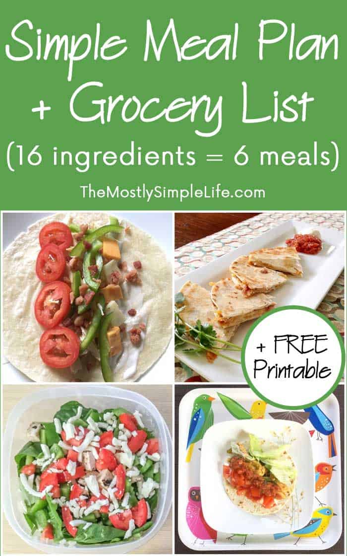 simple meal plans