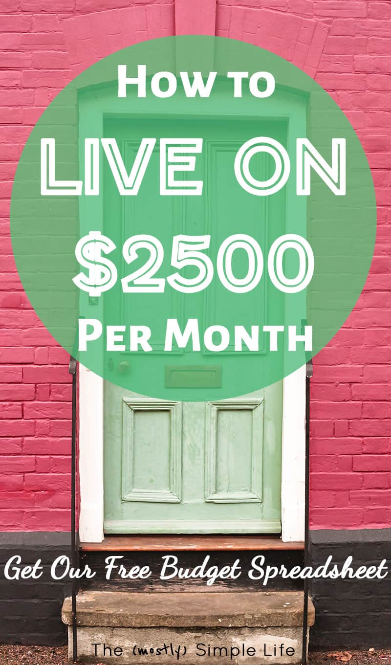 How to Live on $2500 Per Month in 2025