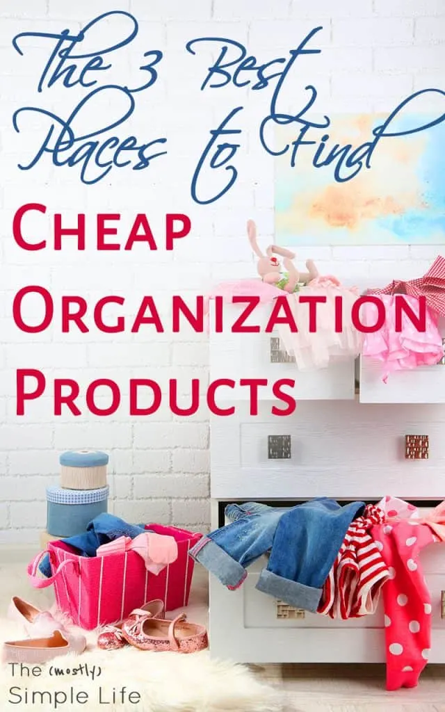 Where to find cheap organization products | Get organized for free | Dollar store organization | Inexpensive ways to be more organized. 