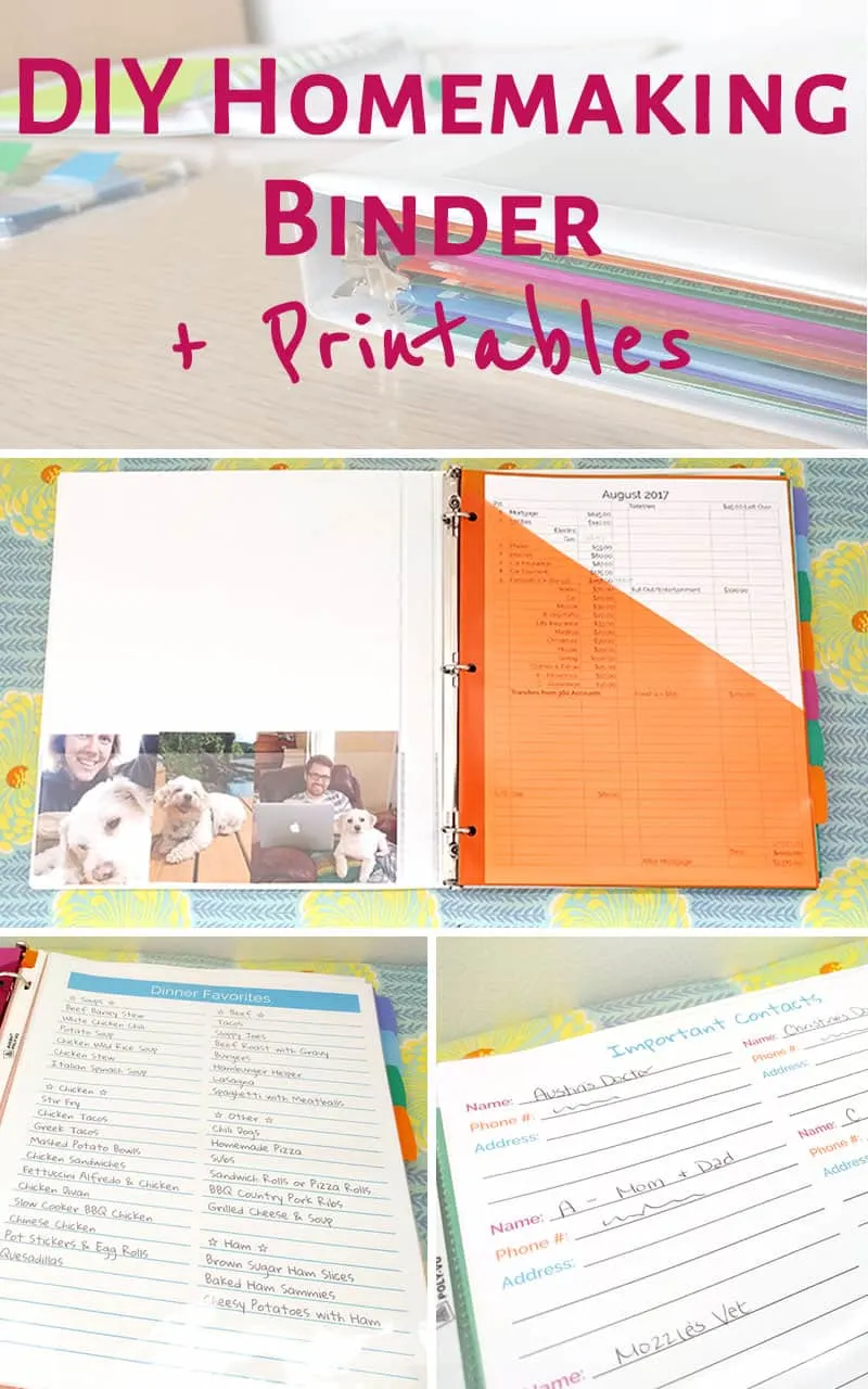 DIY Homemaking Binder