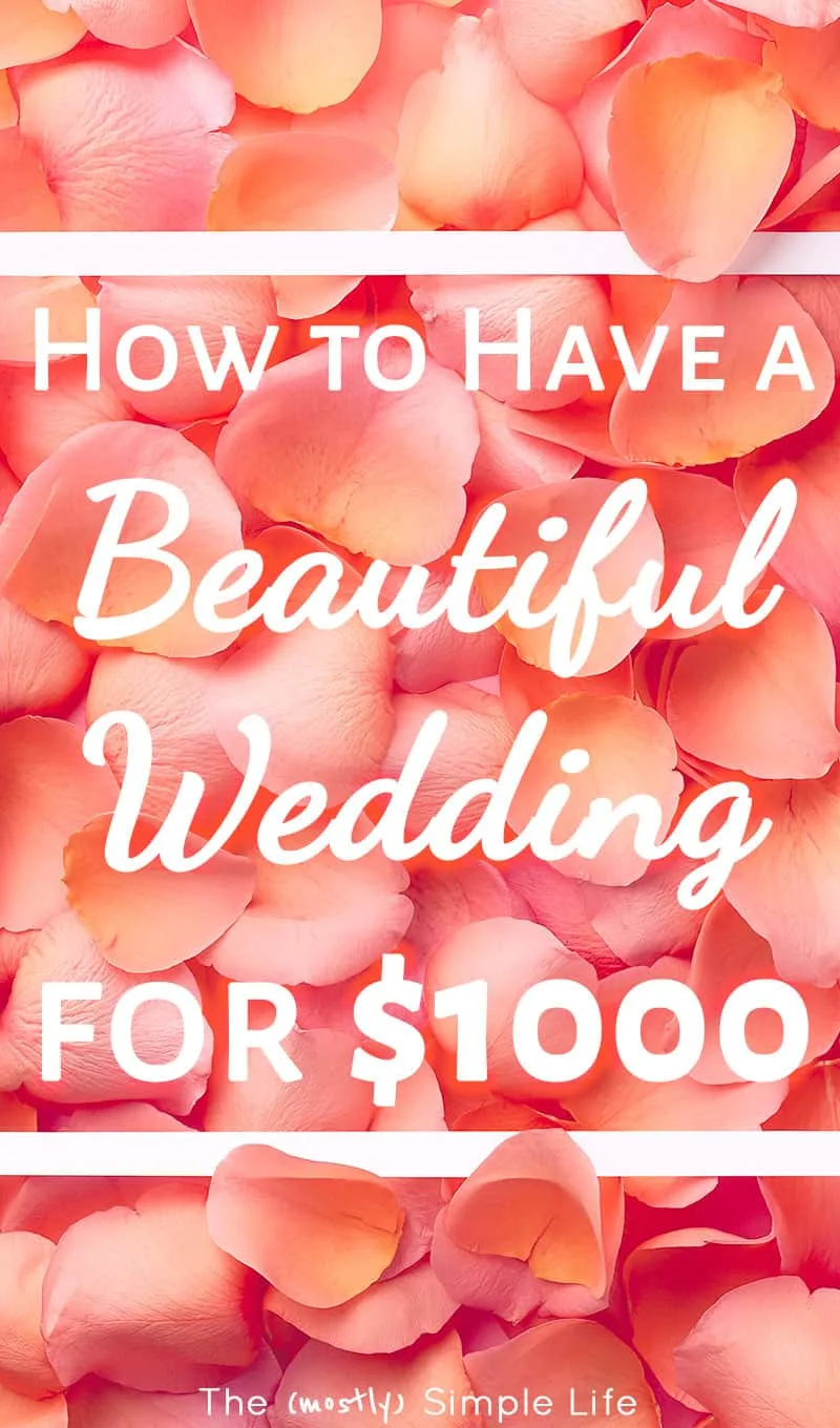 How to Get Married for $1000