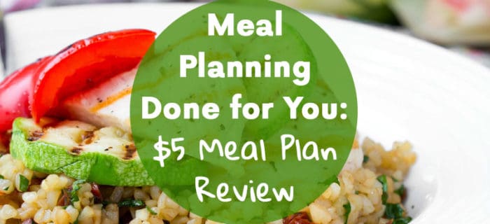 Meal Planning Done for You: $5 Meal Plan Review