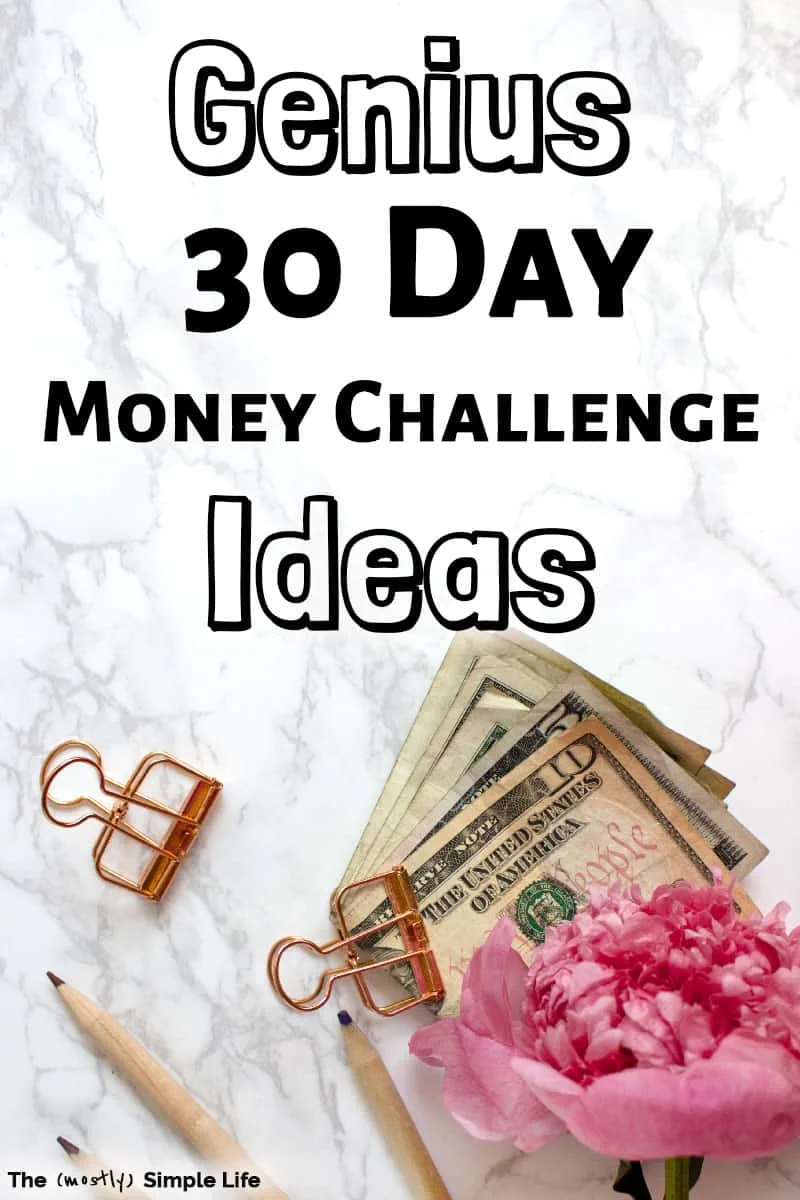 30 Day Money Challenge Ideas