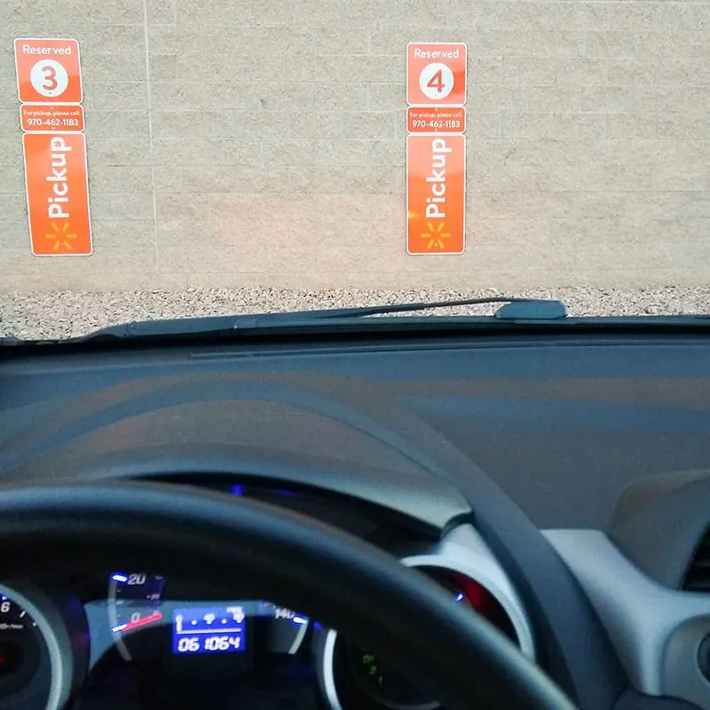 Walmart Grocery Pickup Signs