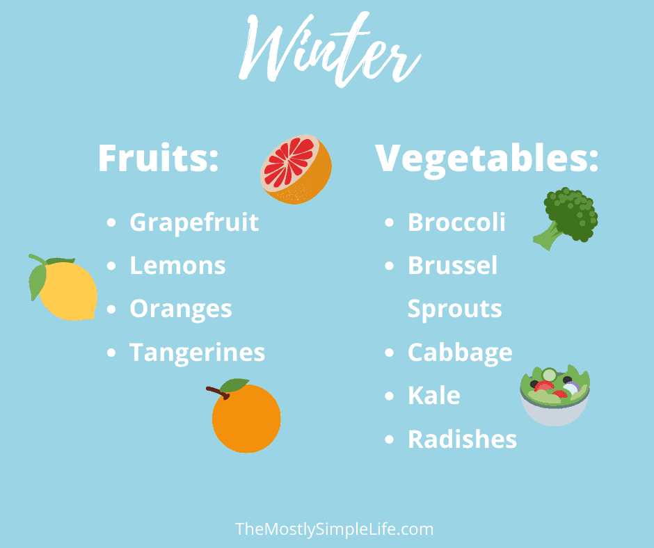 Fruits and Vegetables in Season in the Winter