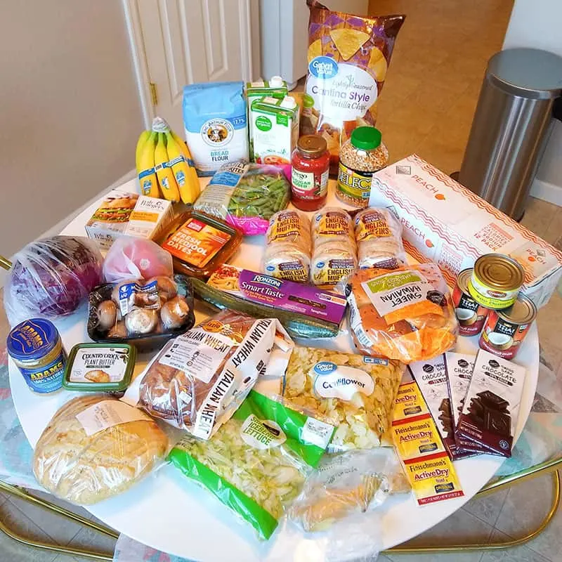 Mostly vegan grocery haul