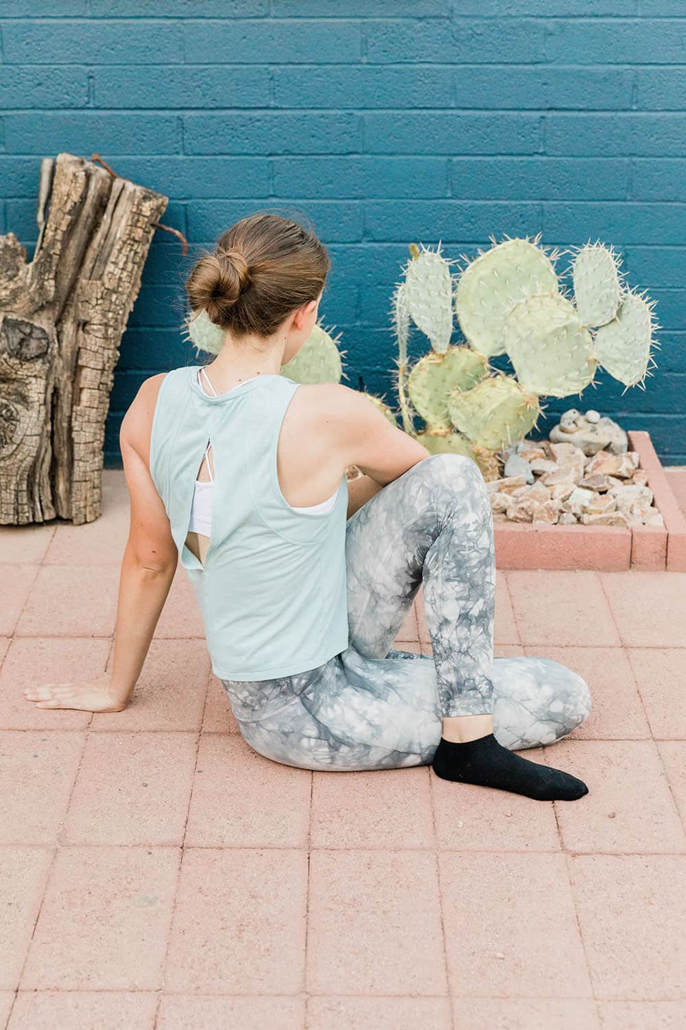 woman doing yoga