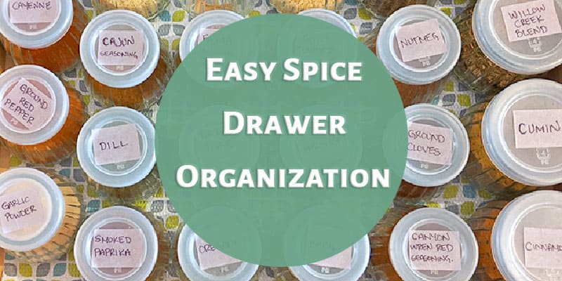 Easy Spice Drawer Organization