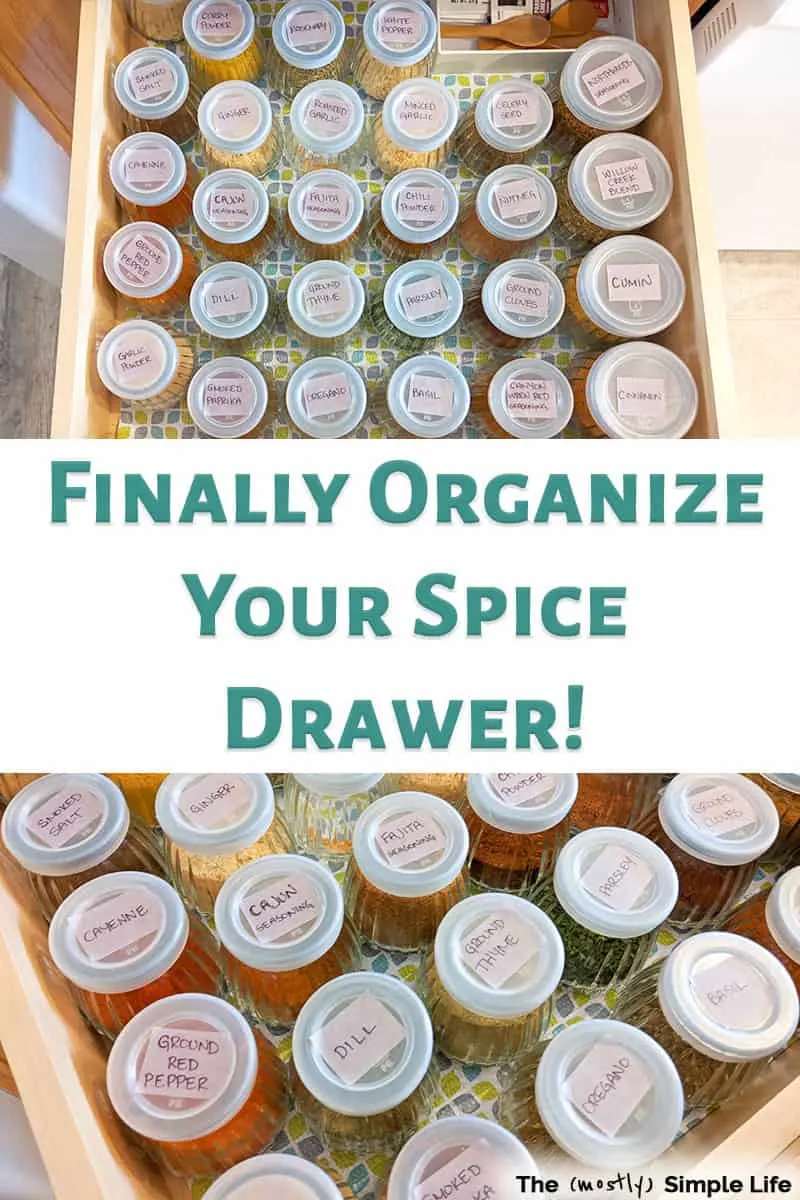 Easy Spice Drawer Organization