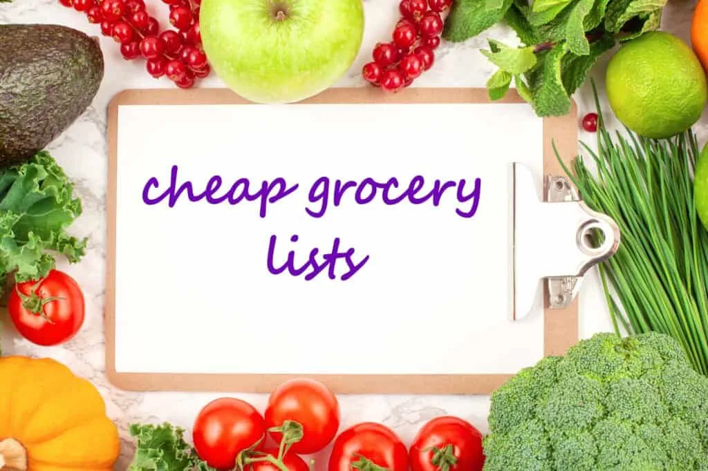 Cheap grocery lists header image
