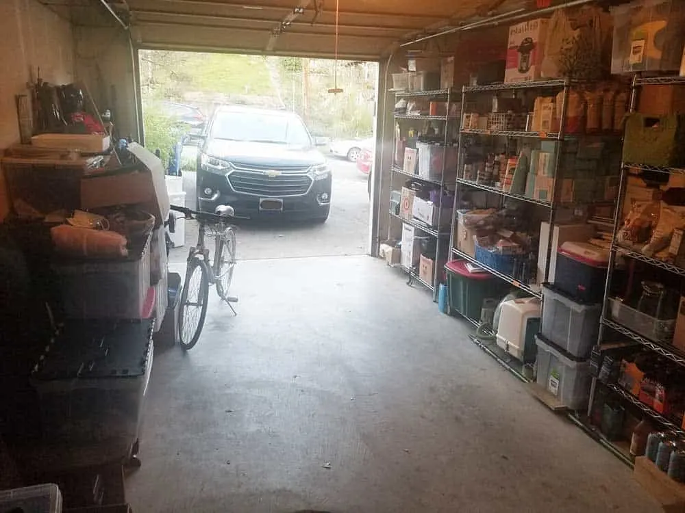image of garage after decluttering