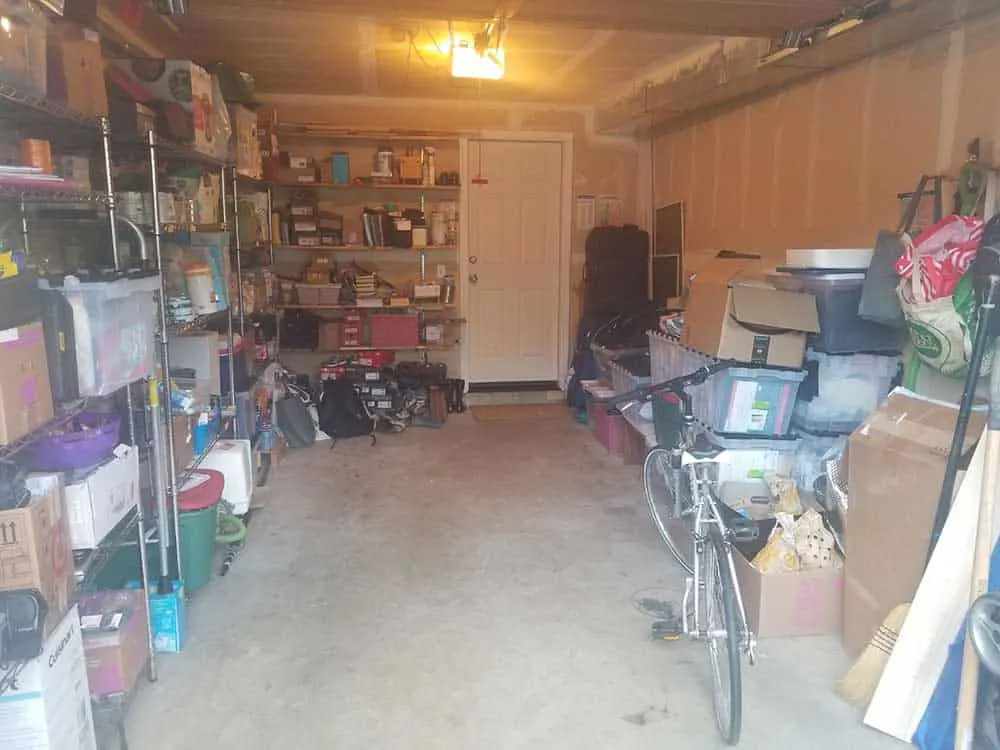 image of garage after decluttering