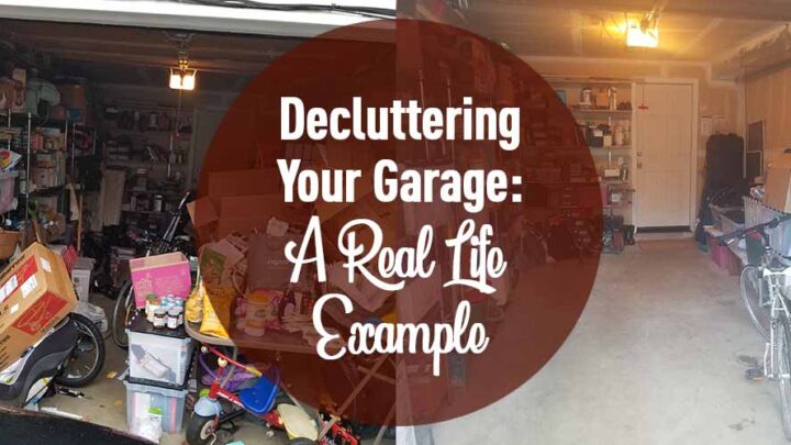 image showing decluttered garage before and after