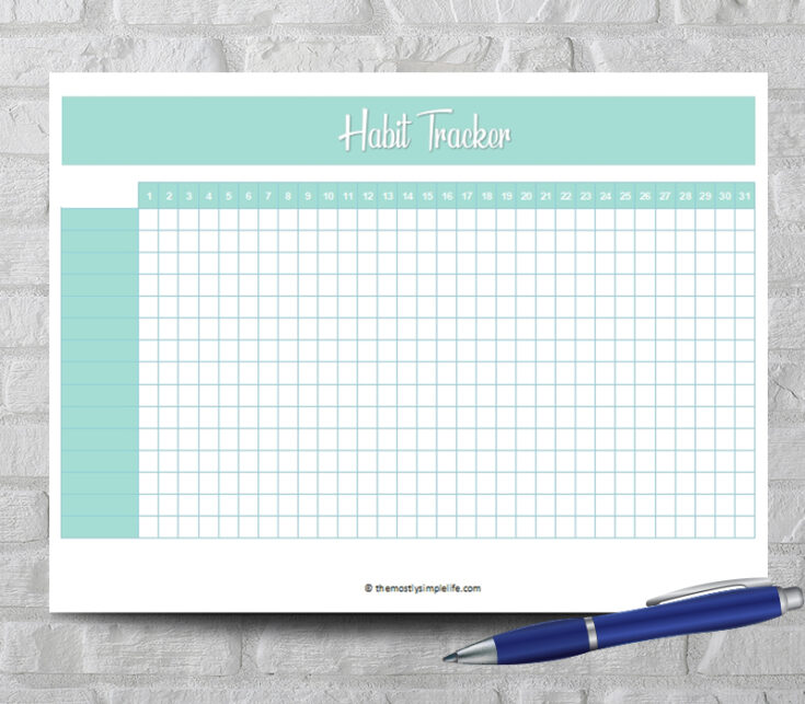 20 Free Habit Tracker Printables To Download in 1 Click - The (mostly ...