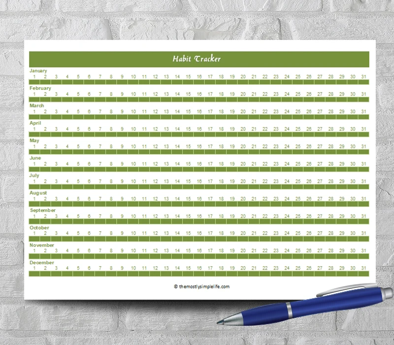 Yearly Habit Tracker