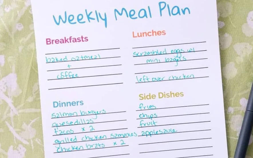 meal plan example