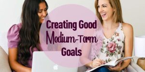 two women creating goals