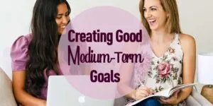 two women creating goals