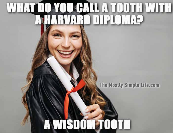 tooth with a diploma joke
