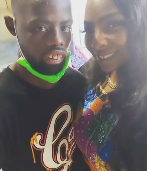 welven da great, aka deez nuts guy, posing with a woman