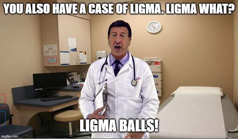 ligma joke by dr chewon (meme)