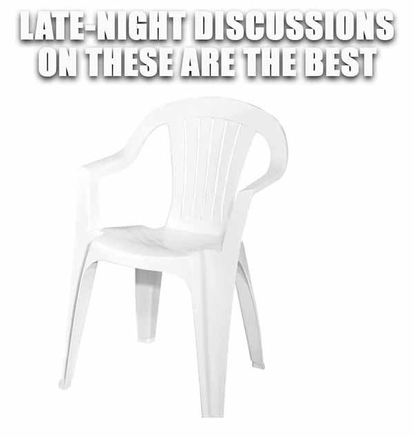 late night discussions on garden chairs mexican meme
