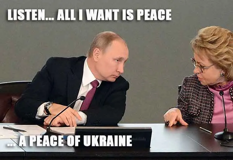 putin joke about wanting peace