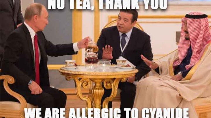 putin tea with world leaders meme