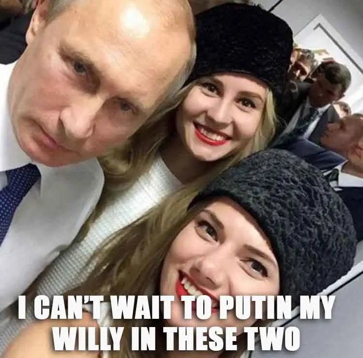 putin and two girls meme