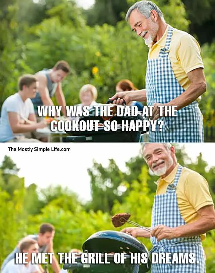 dad meme with grilling joke