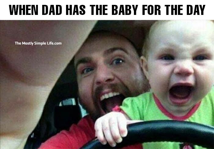 dad meme with baby driving prank