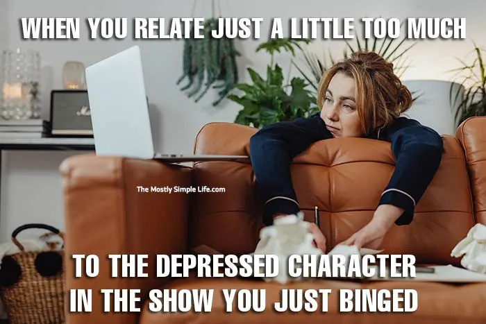 mental health meme with sad woman